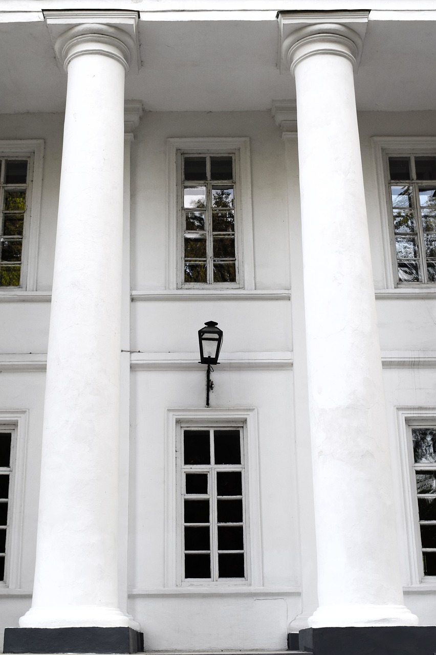 architecture columns white free photo