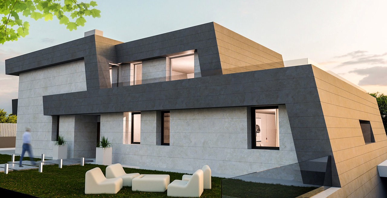 architecture house render free photo