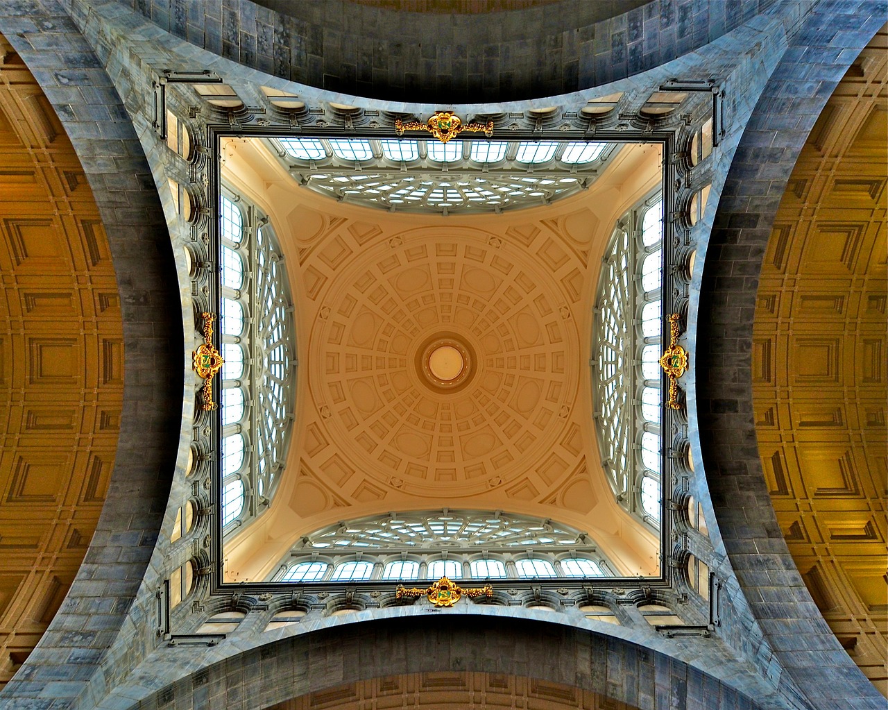 architecture ceiling ornate free photo