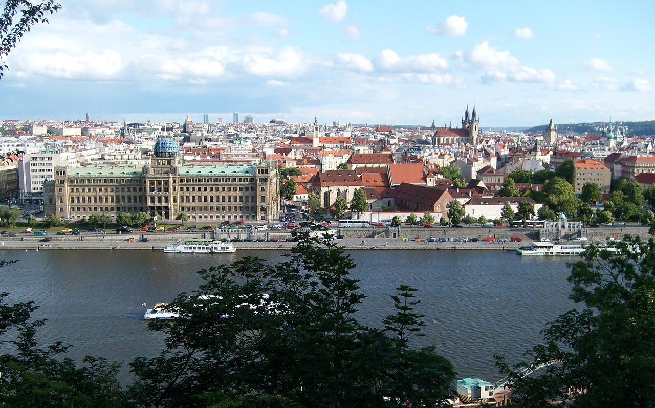 architecture panorama prague czech republic free photo