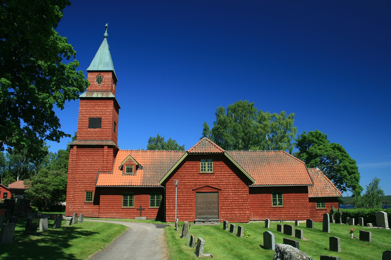architecture wooden church sweden free photo