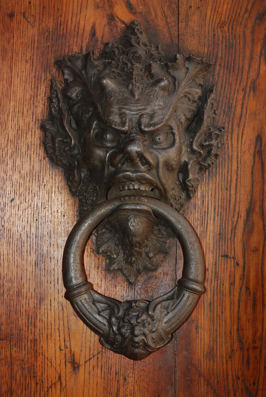 architecture door knocker entrance doors free photo