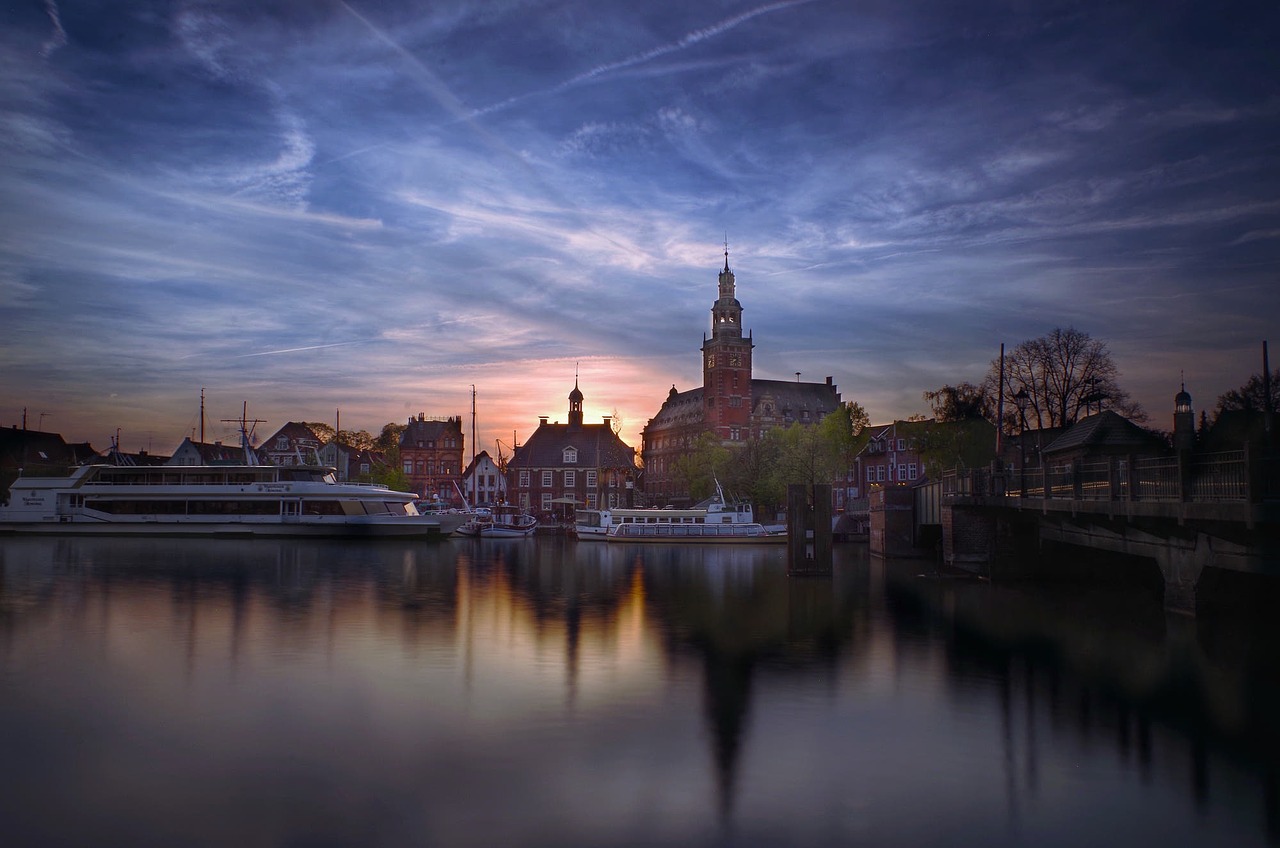 architecture reflection river free photo