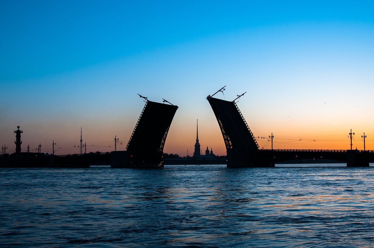 architecture  the palace bridge  st petersburg russia free photo