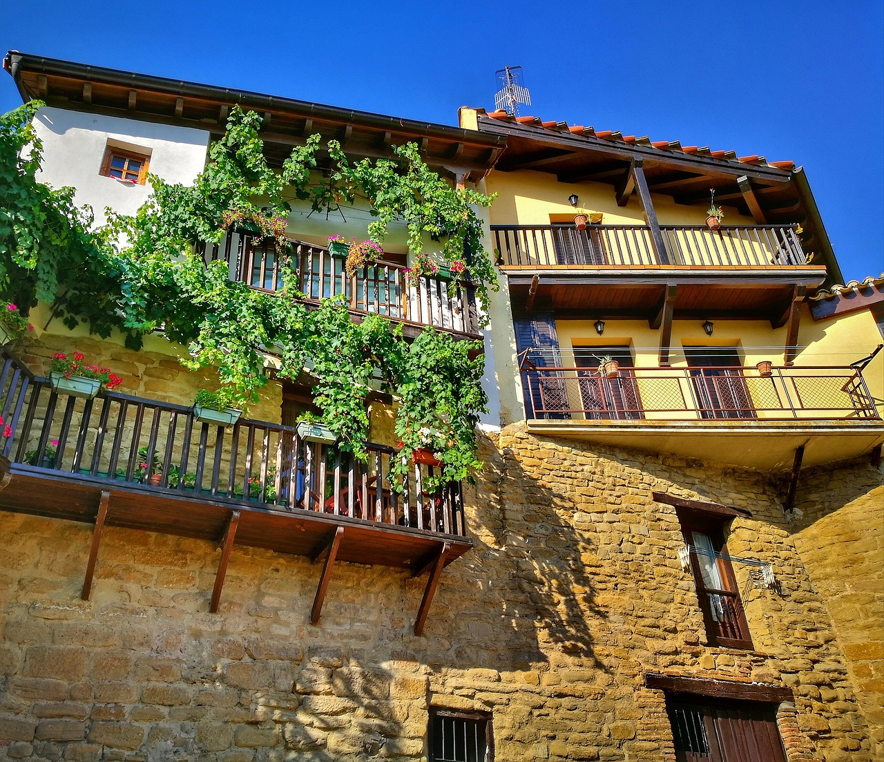 architecture  houses  balconies free photo