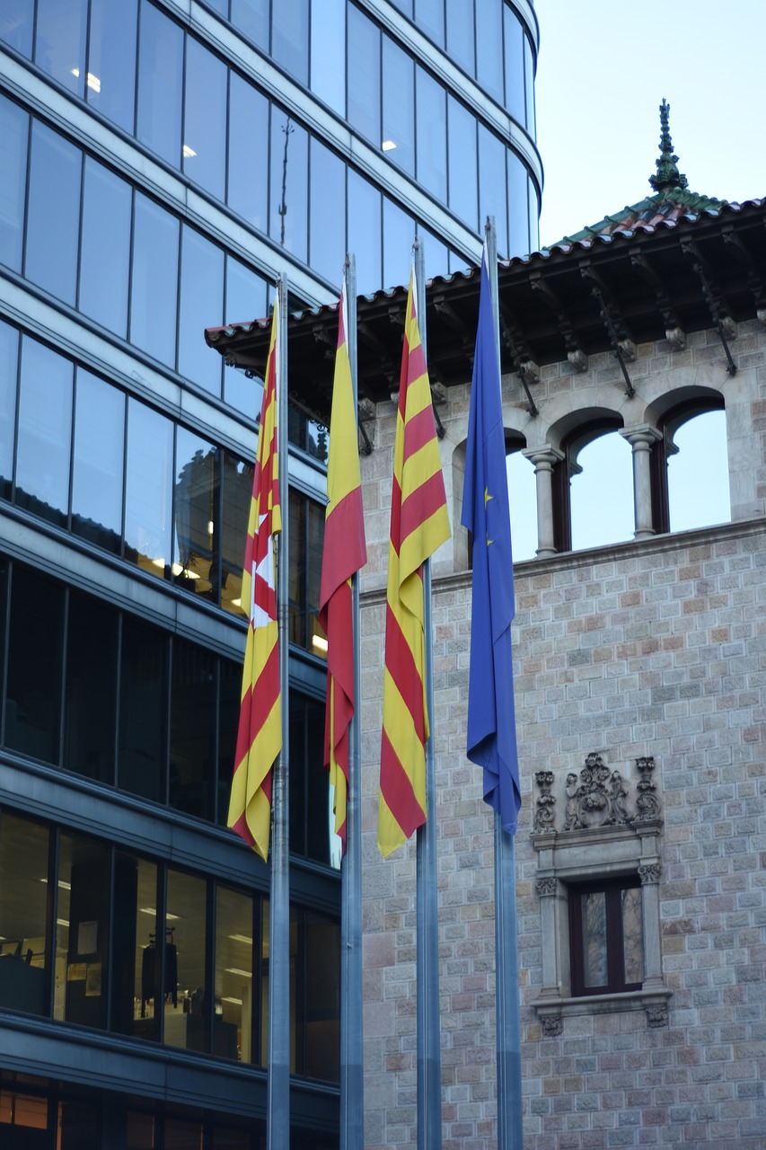 architecture  modernism  flags free photo
