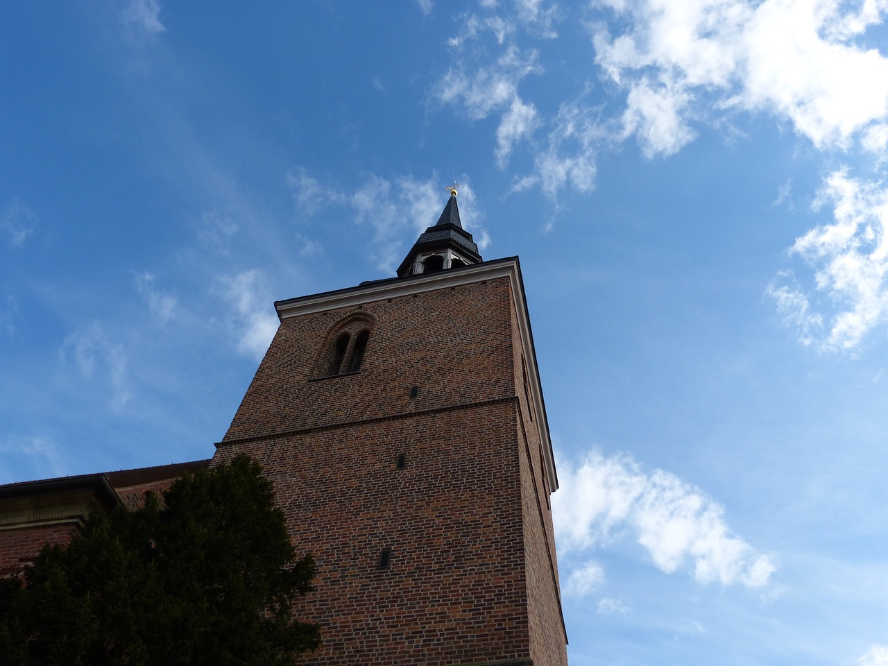 architecture steeple nauen germany free photo