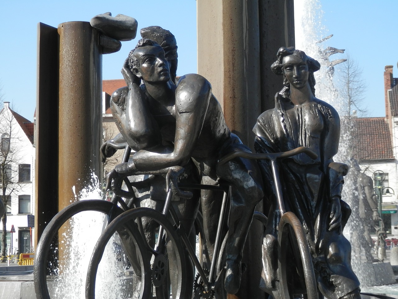 architecture sculpture t zand square fountain free photo