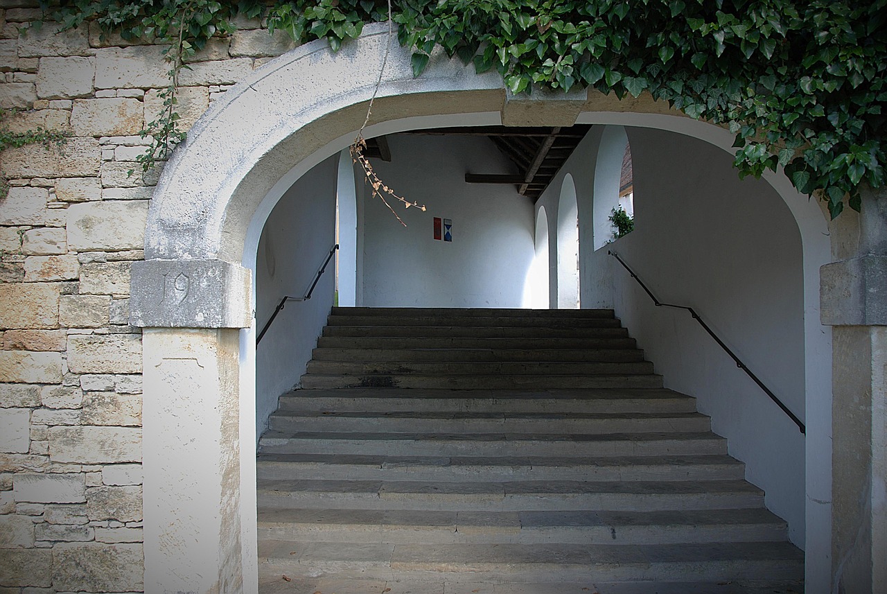 archway emergence stairs free photo