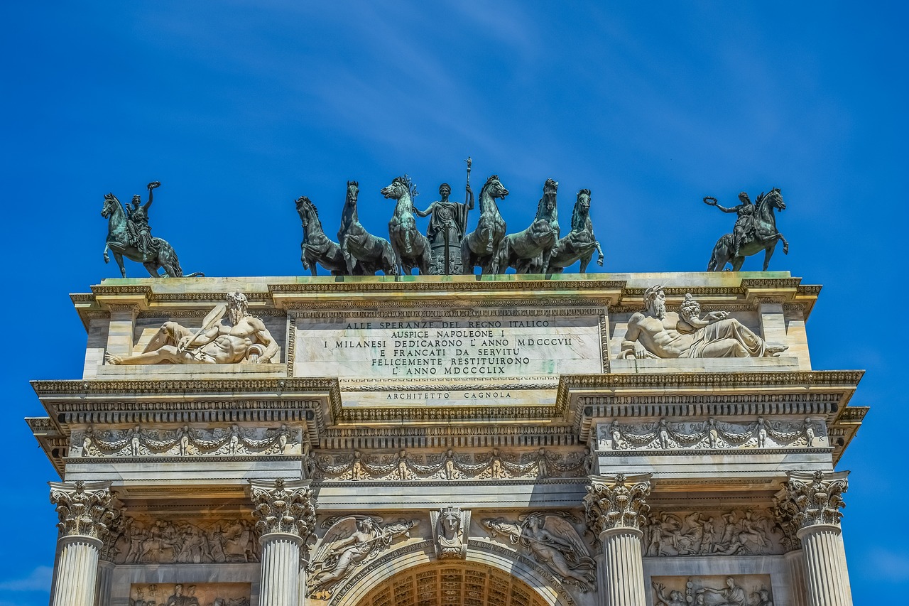 arco della pace  arc  milan free photo