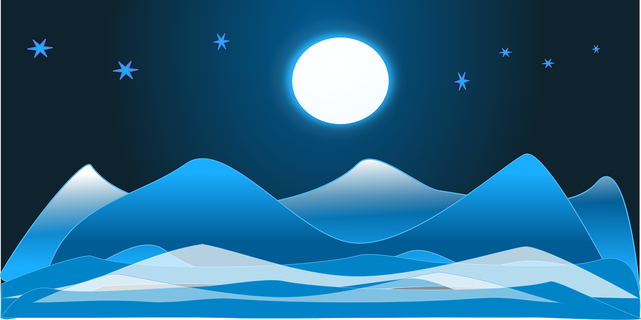 arctic nightsky full moon free photo