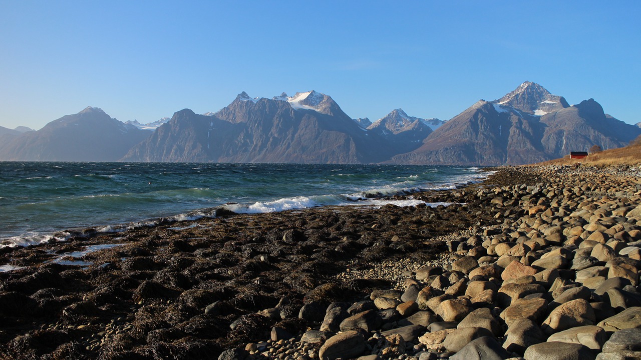 arctic ocean mountains landscape free photo