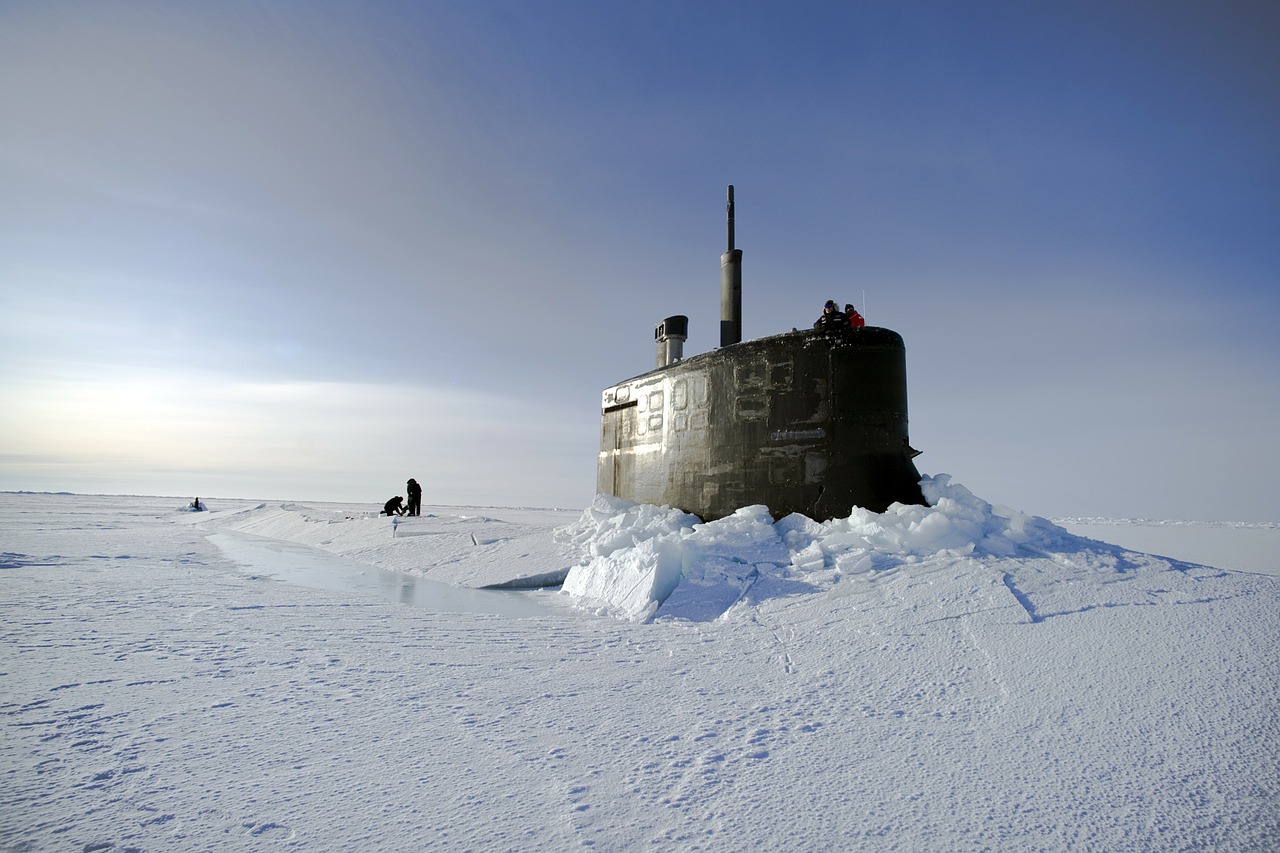 arctic ocean submarine us navy free photo