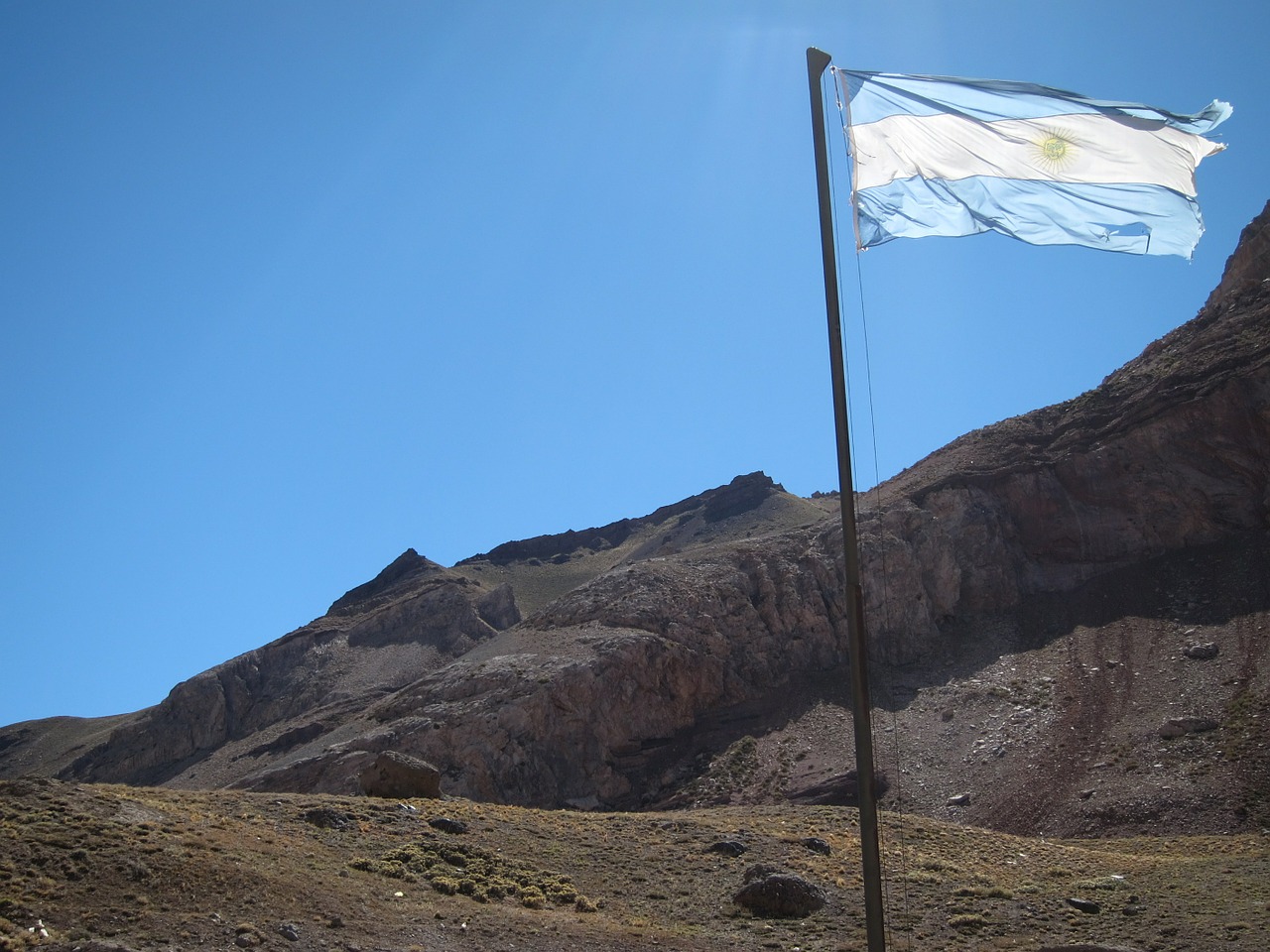 argentina andes flag free photo