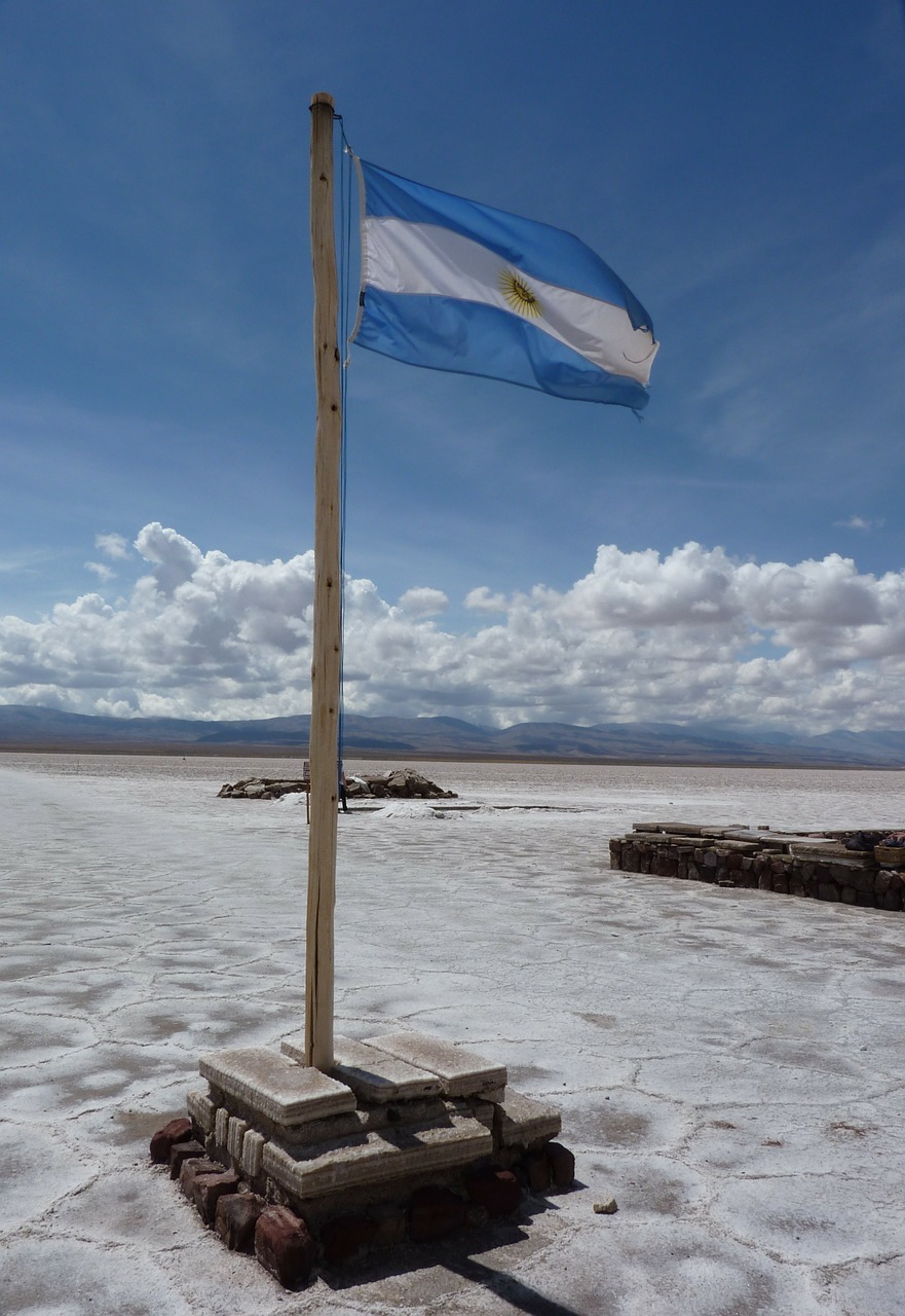 argentine flag salt lake free photo