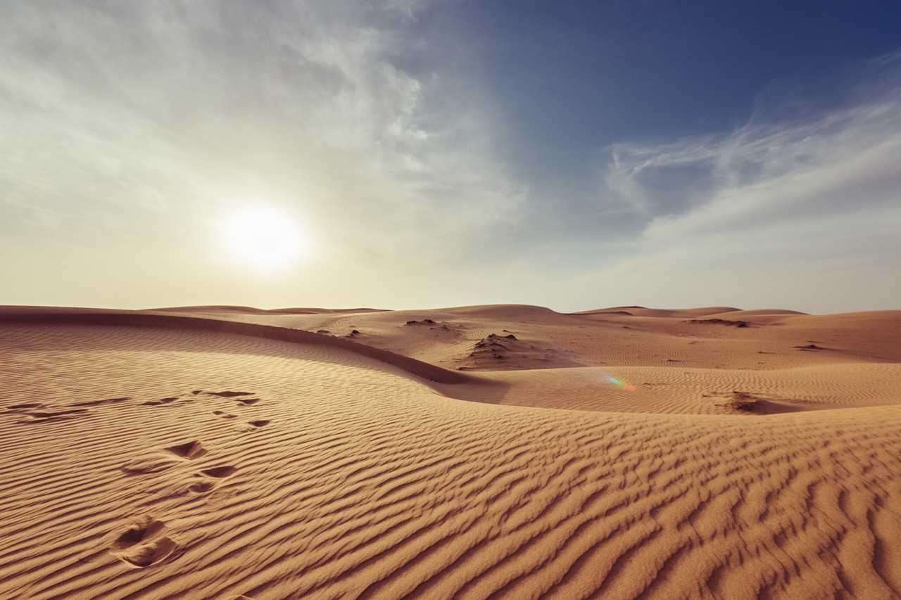 arid barren dawn free photo