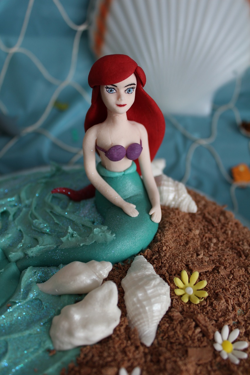 ariel cake decoration decoration free photo