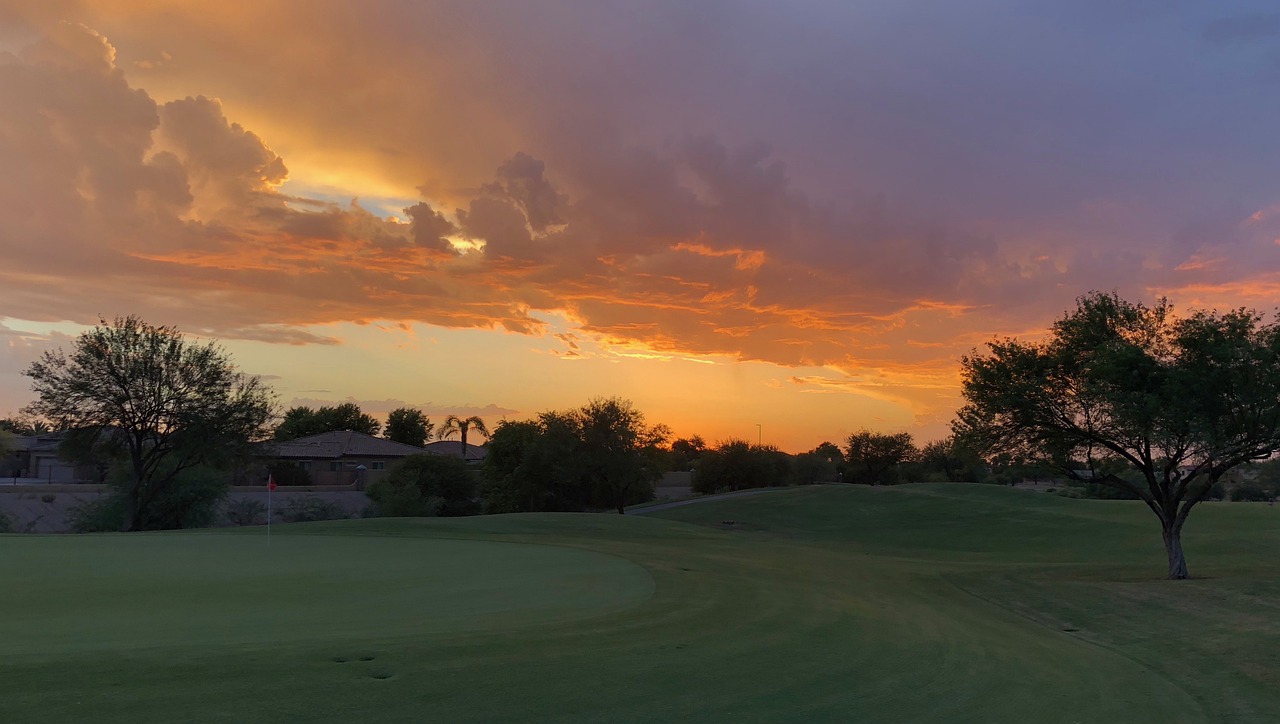 arizona  golf  sunset free photo