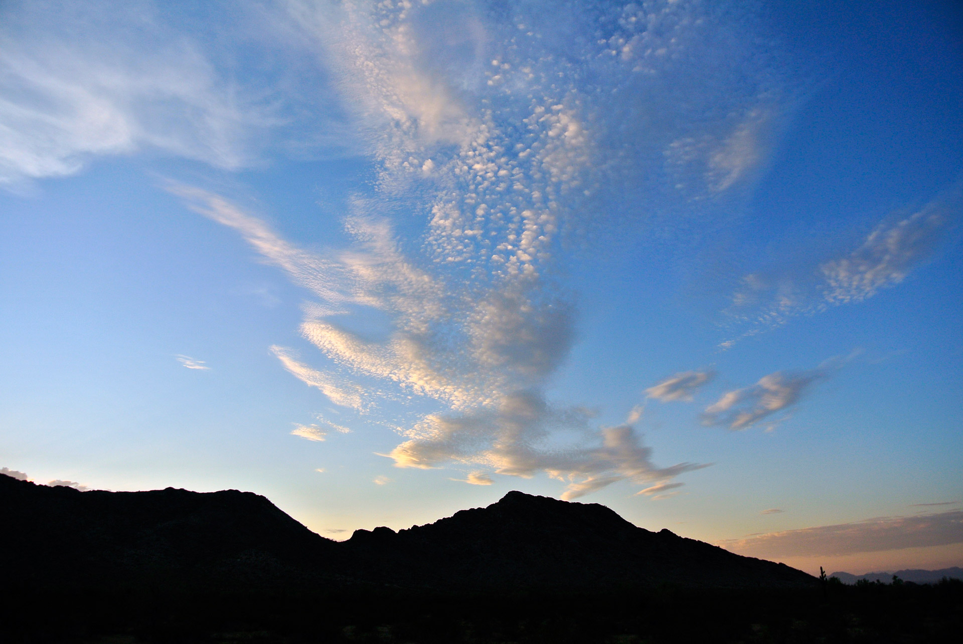 sunset arizona desert free photo