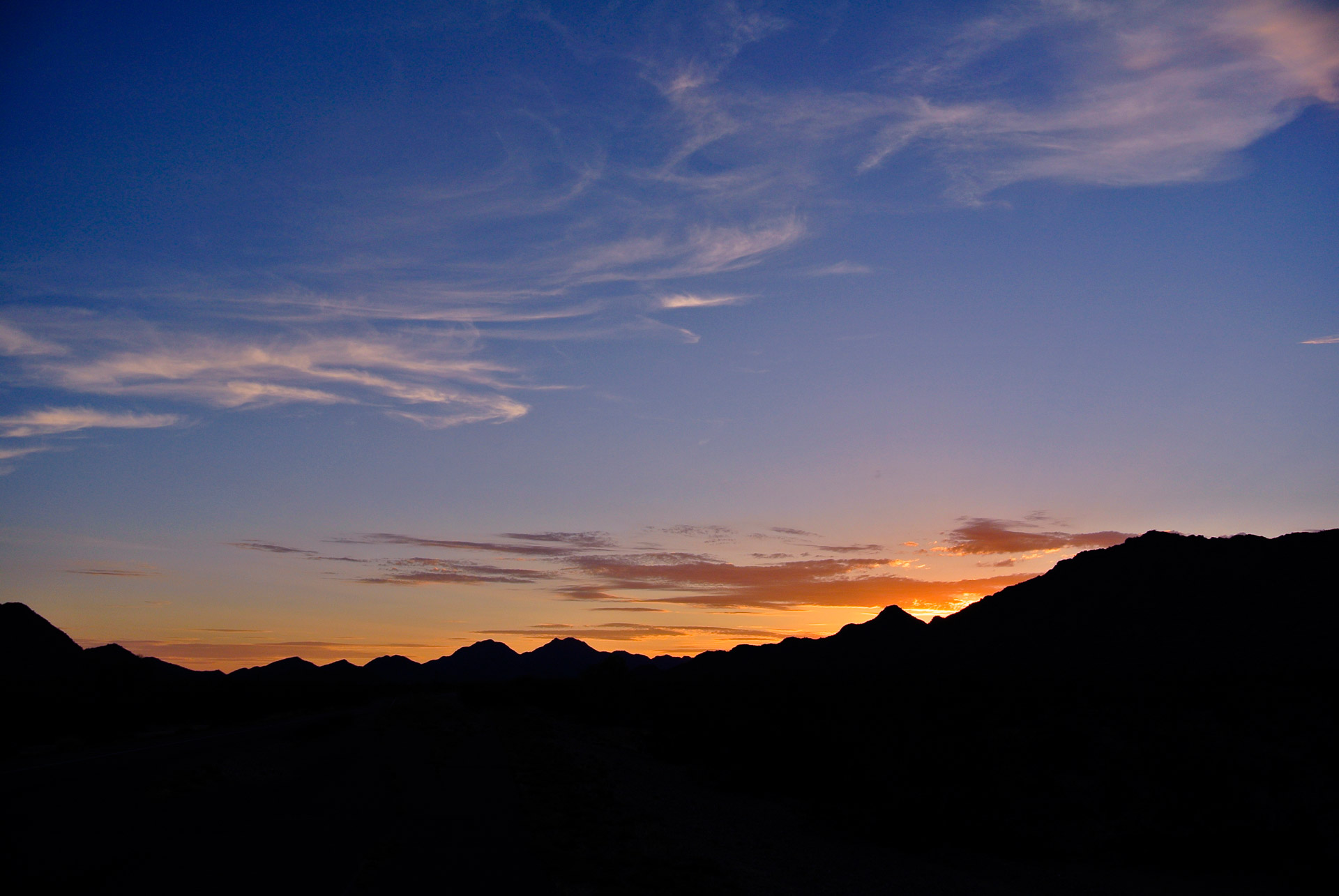 sunset arizona desert free photo