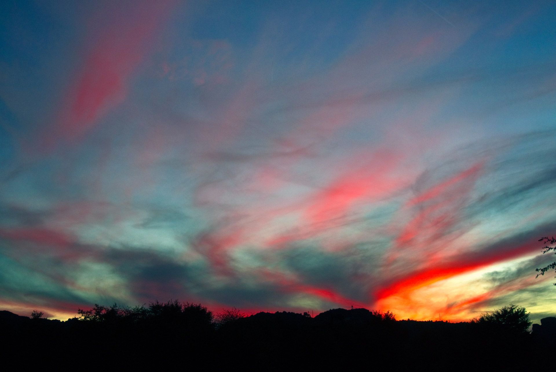 sunset arizona desert free photo