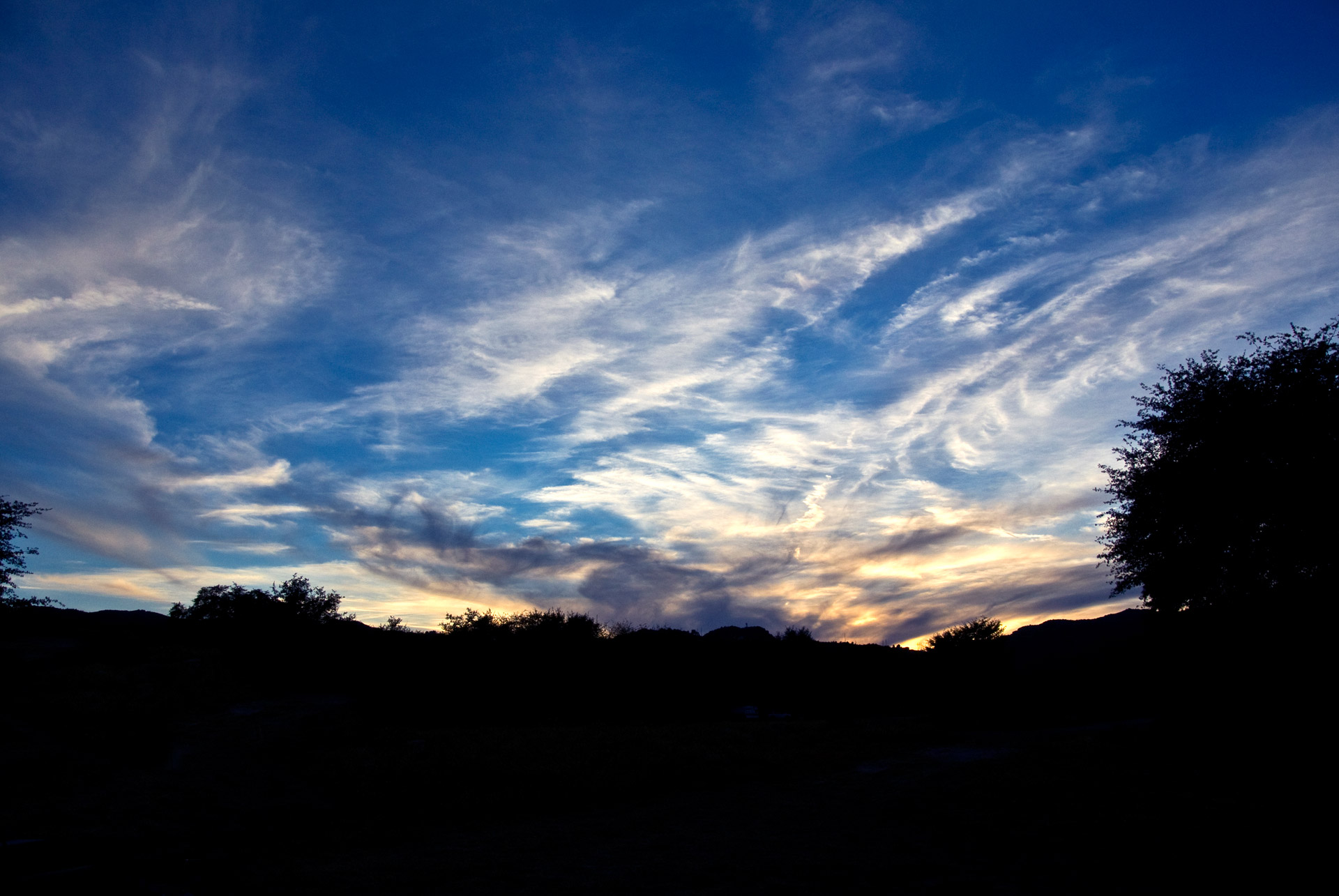 sunset arizona desert free photo