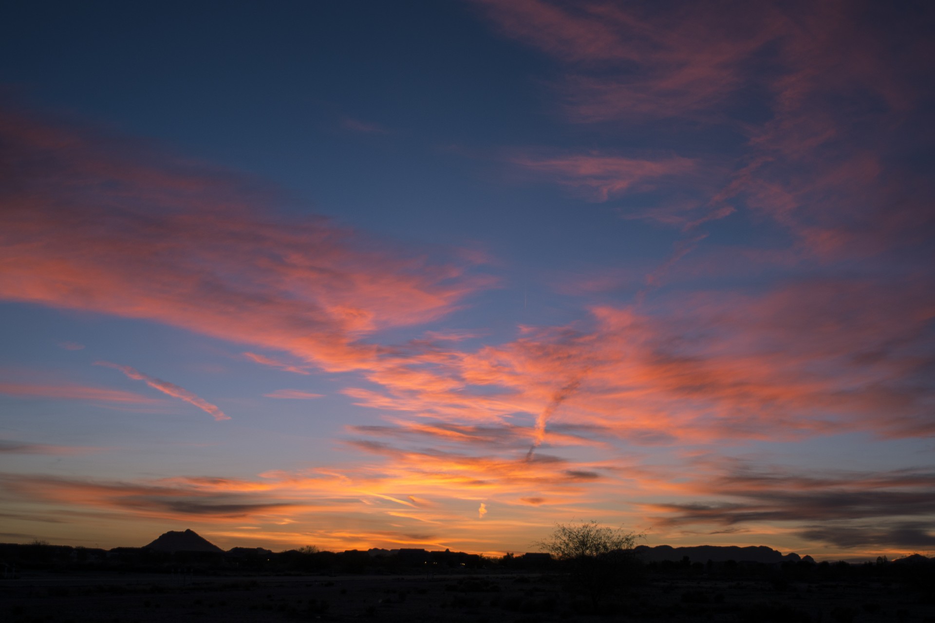 arizona sunset blue free photo