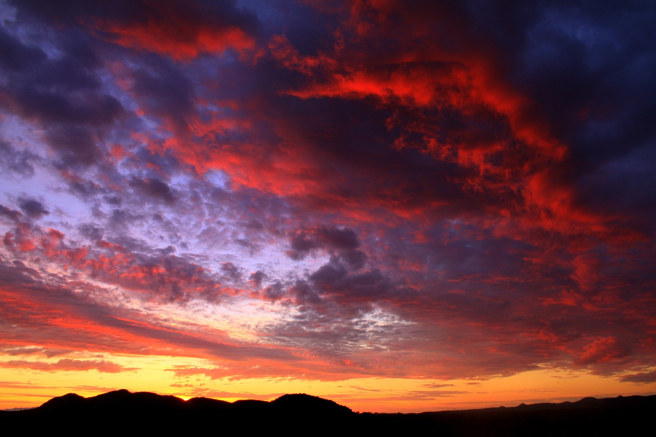 arizona sunset monsoon free photo