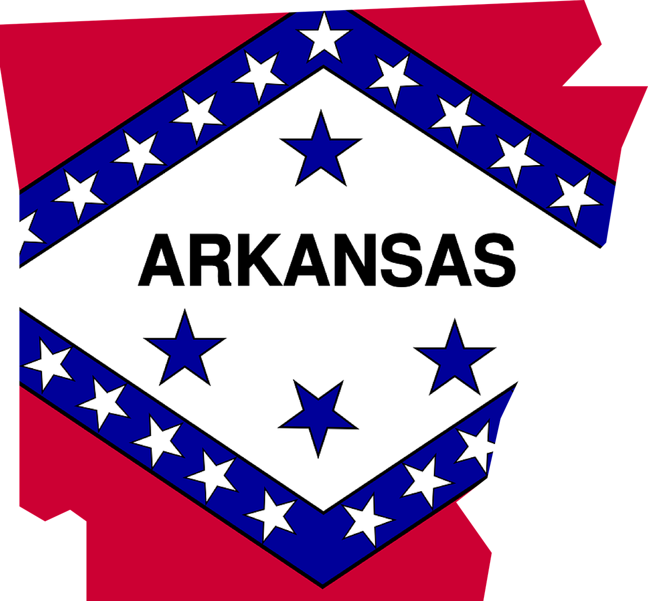 arkansas flag map free photo