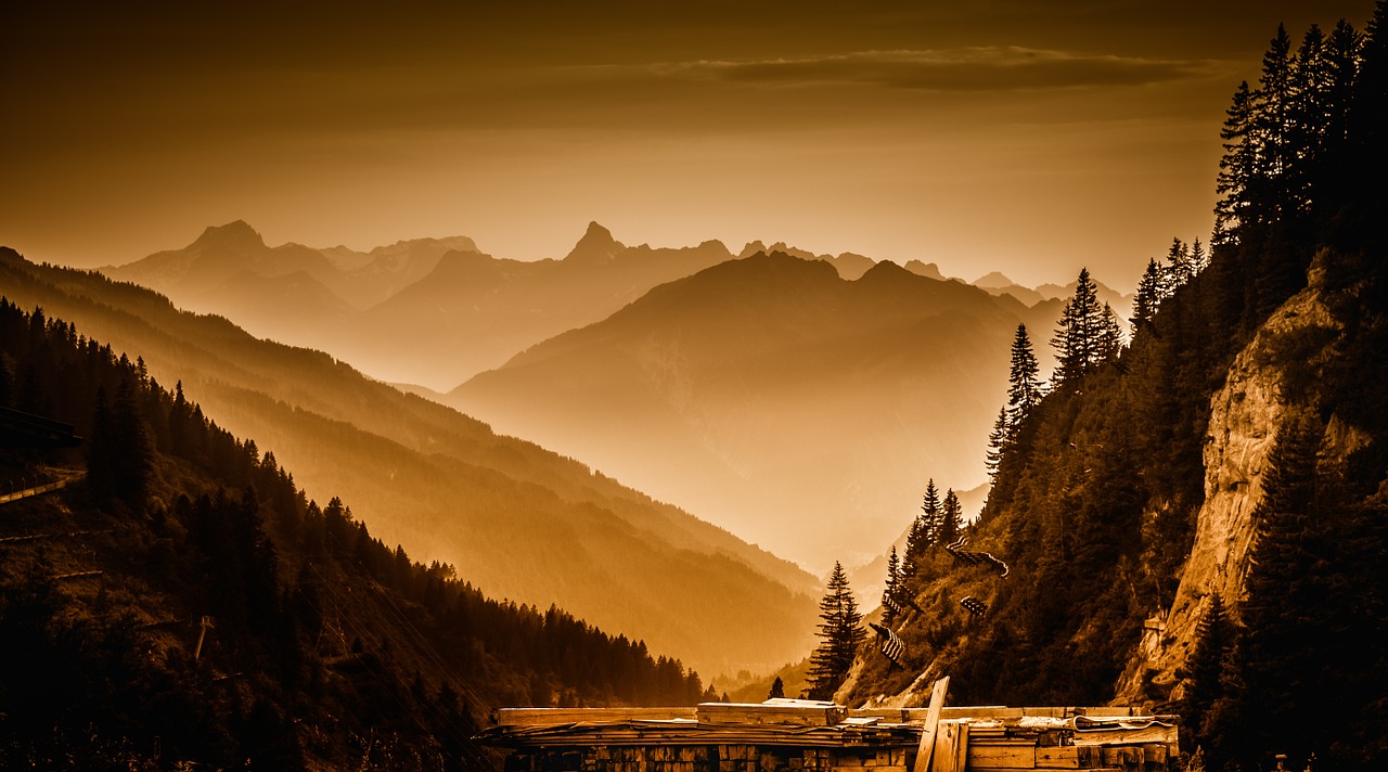 arlberg pass landscape abendstimmung free photo