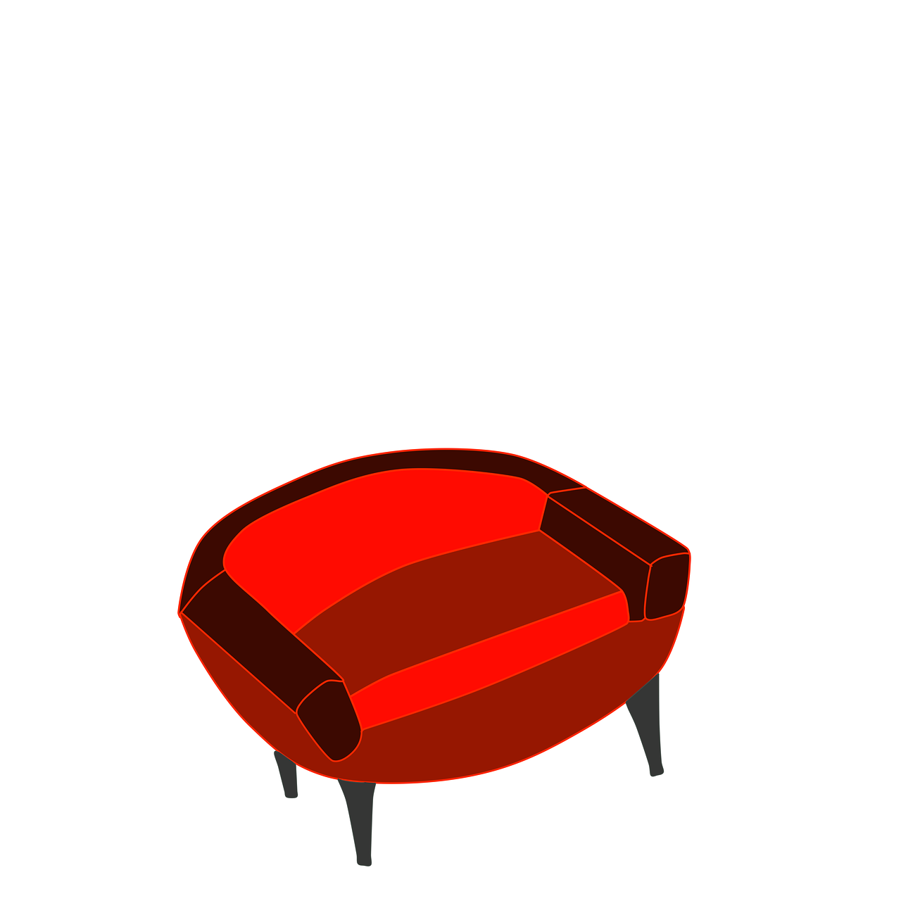 armchair red illustration free photo