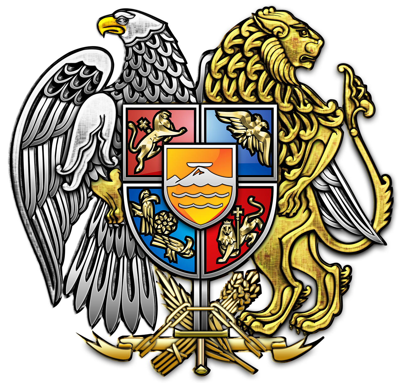 armenia coat of arms heraldry free photo