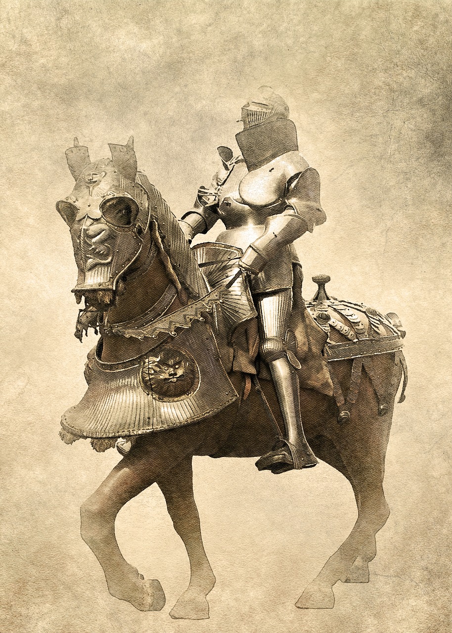 armour knight horse free photo