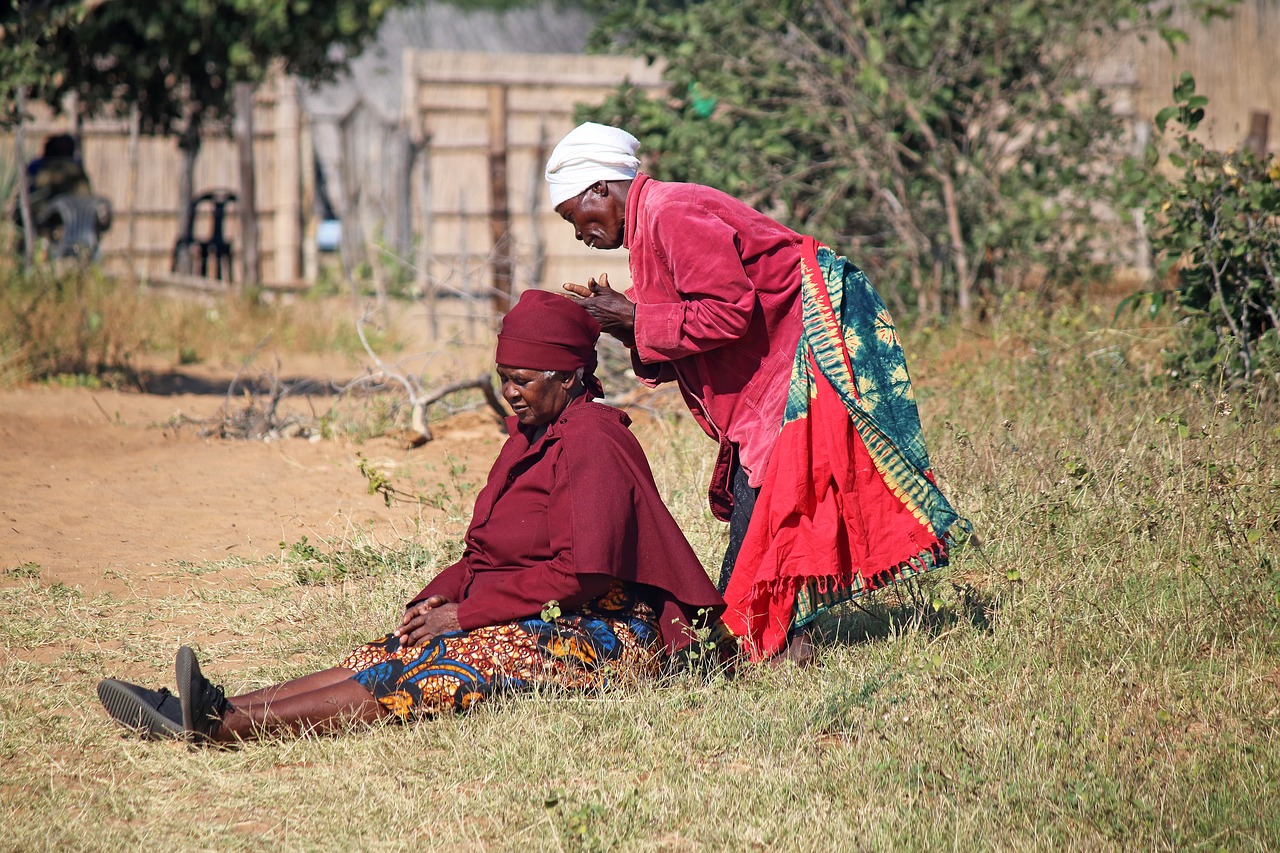 arranging headdress  woman  local free photo