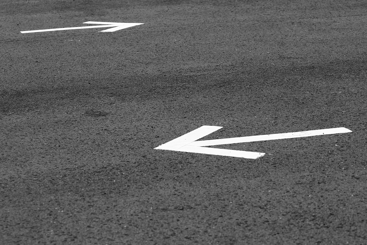 arrow road road signs free photo
