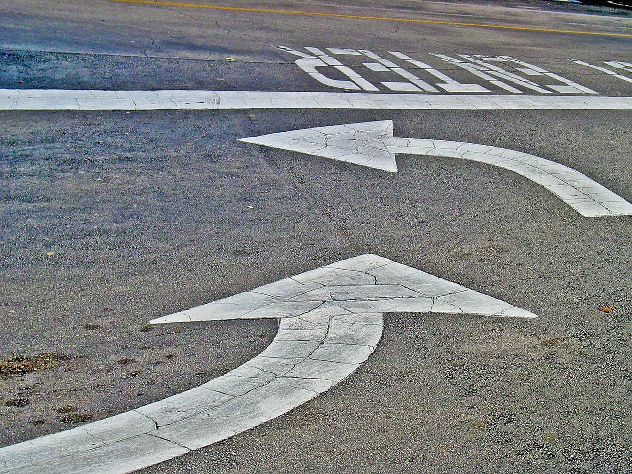 arrows road street free photo
