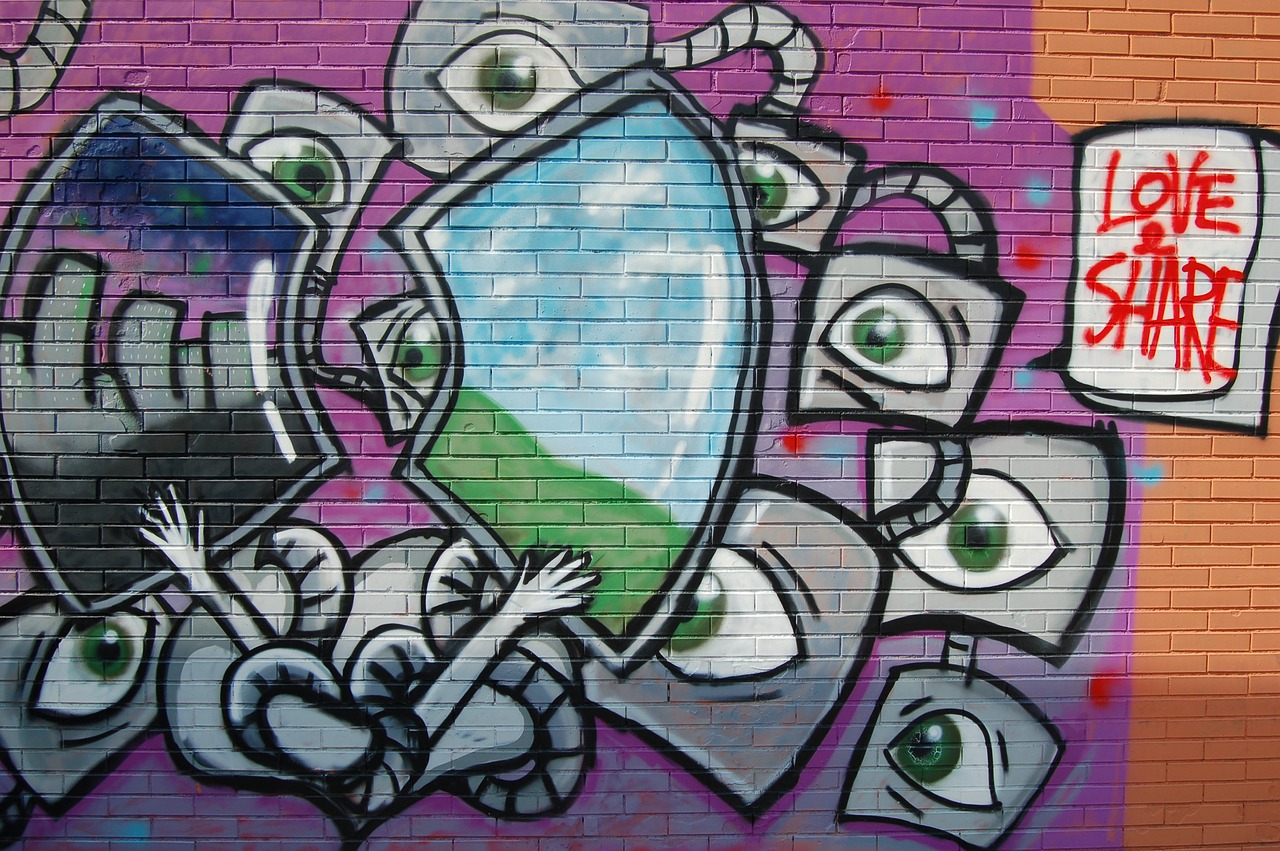 art brick wall graffiti free photo