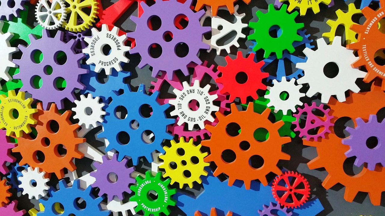 art cogs colorful free photo
