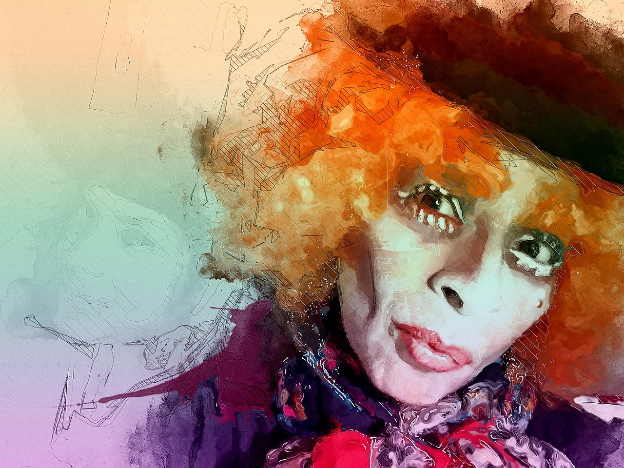 art fantasy clown free photo