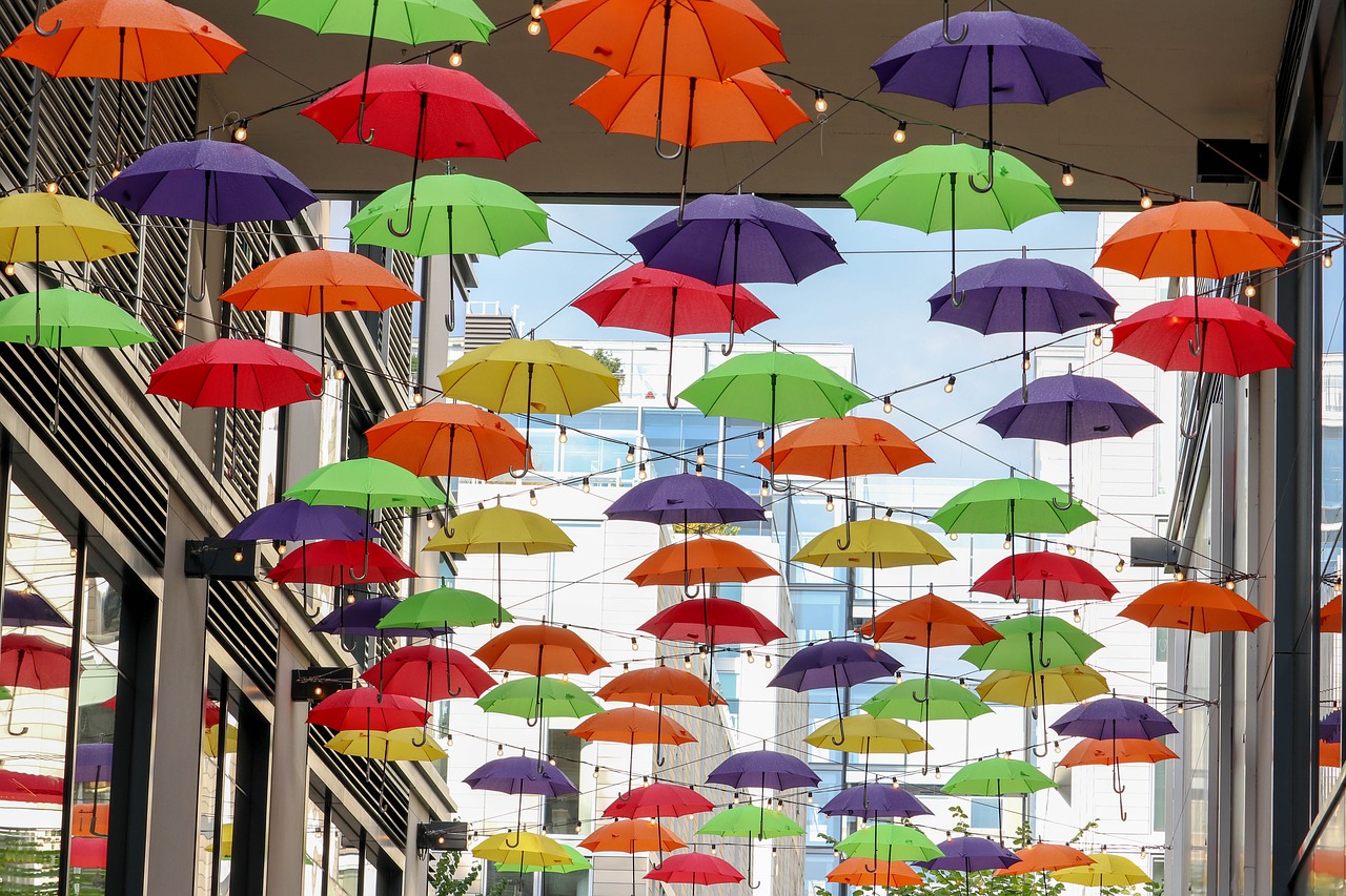 art  umbrella  colorful free photo