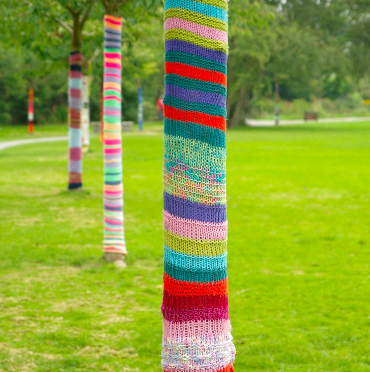 art trees knitting free photo