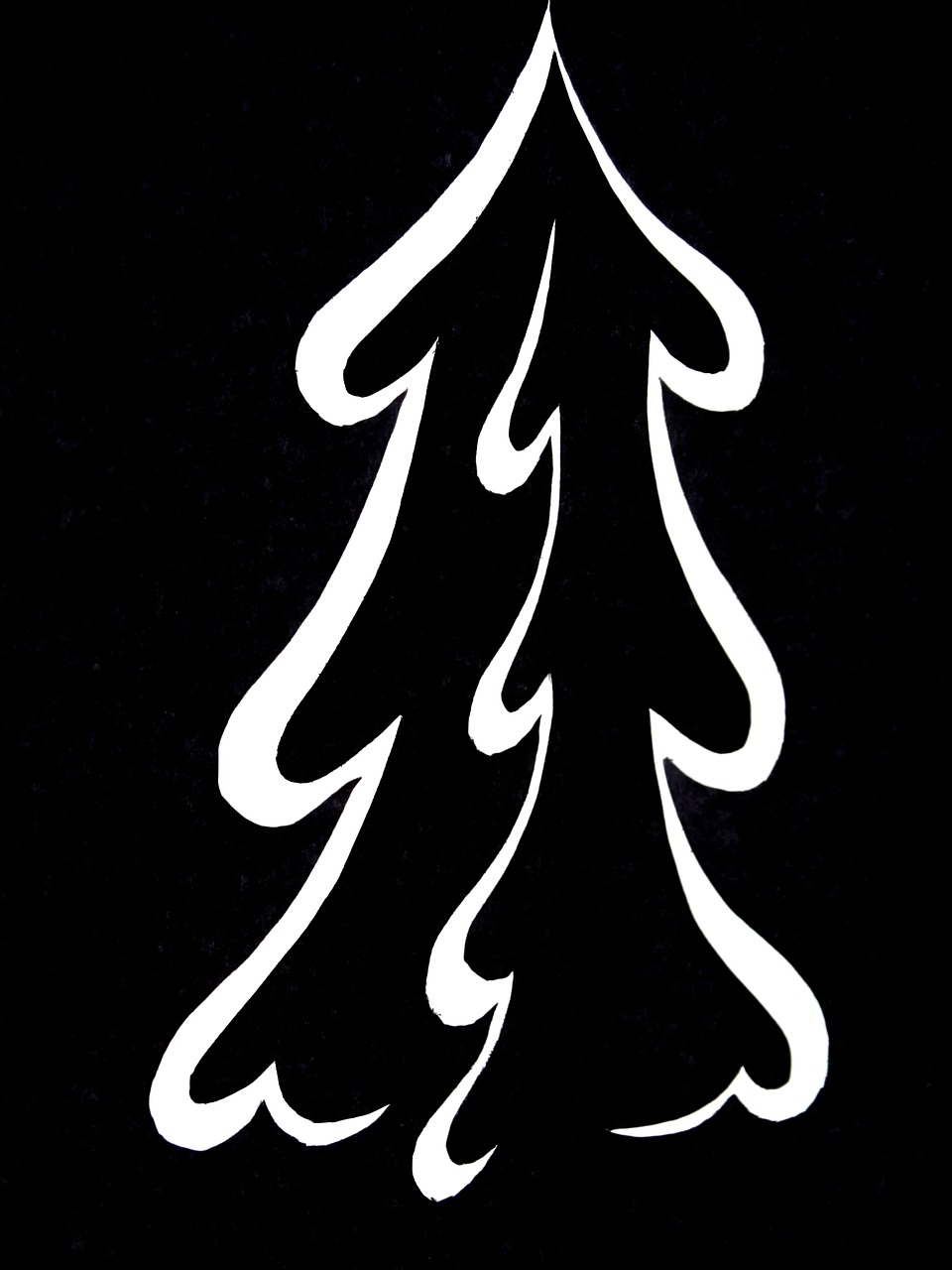 art silhouette christmas tree free photo