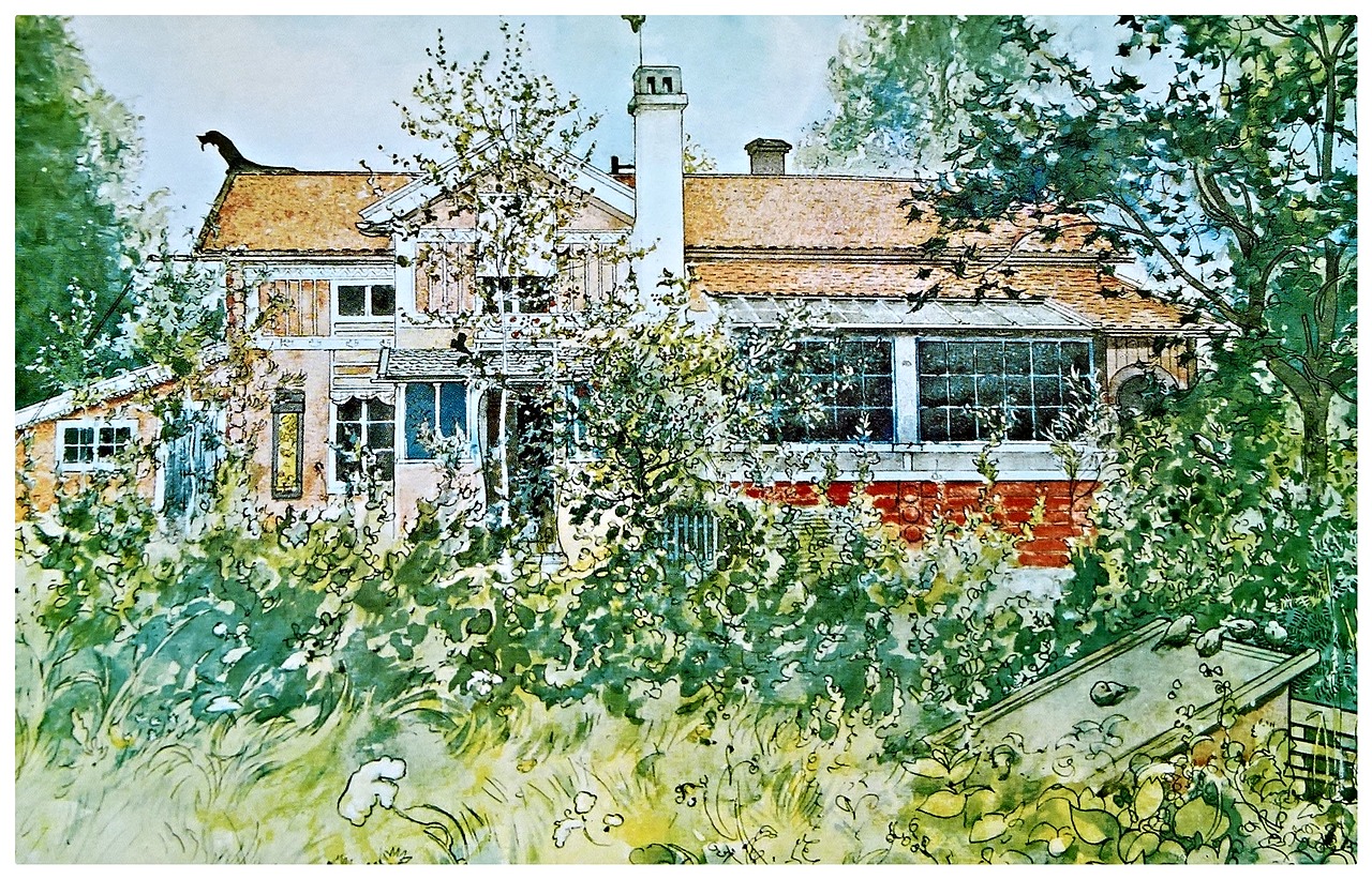 art from sweden artist carl larsson painting free photo