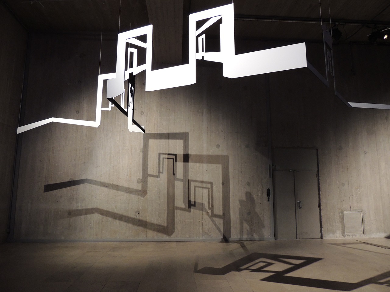 art installation shadows louvre free photo