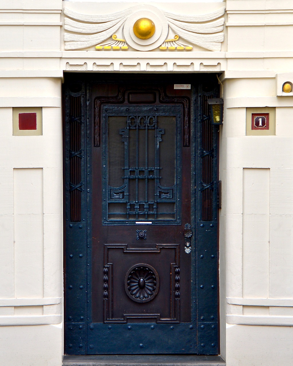 art nouveau door door hardware free photo