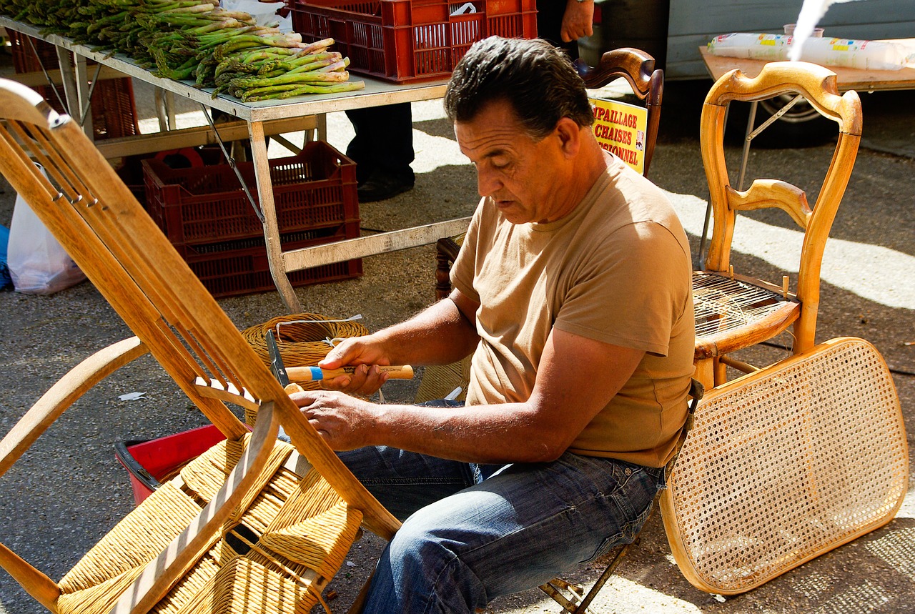 artisan rempailleur straw chair free photo