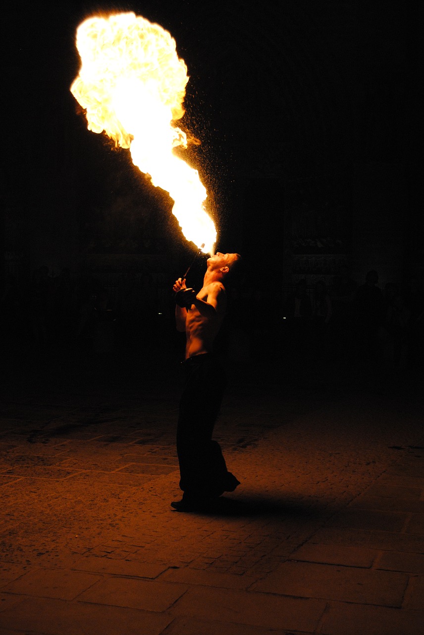 artist fire eaters show free photo