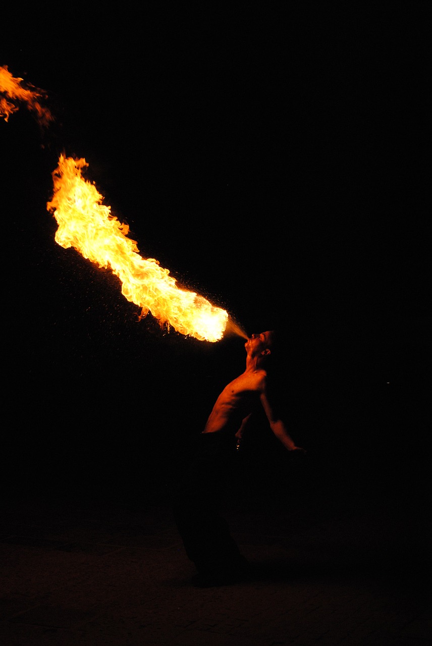 artist fire eaters show free photo