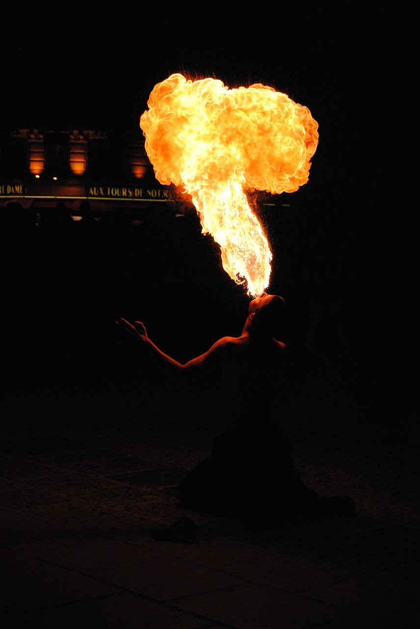 artist fire eaters show free photo