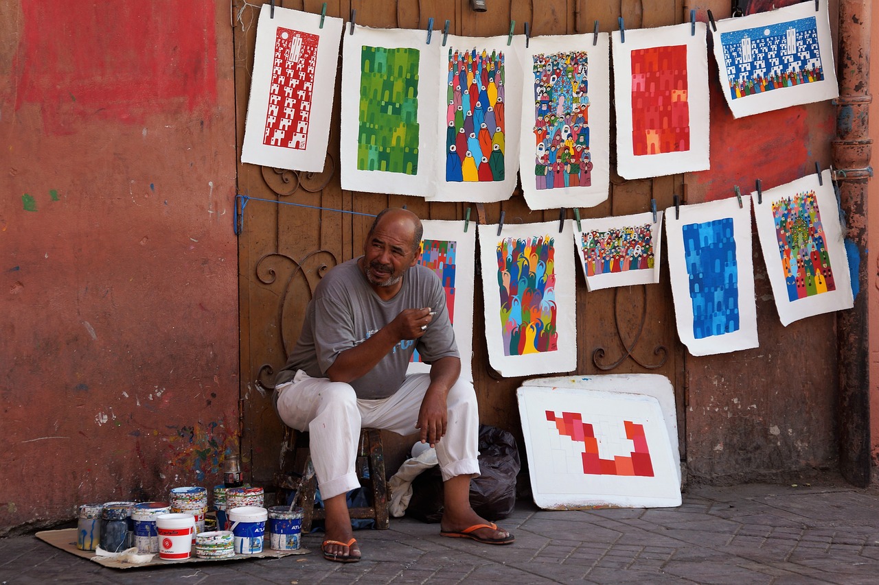 artist morocco paintings free photo